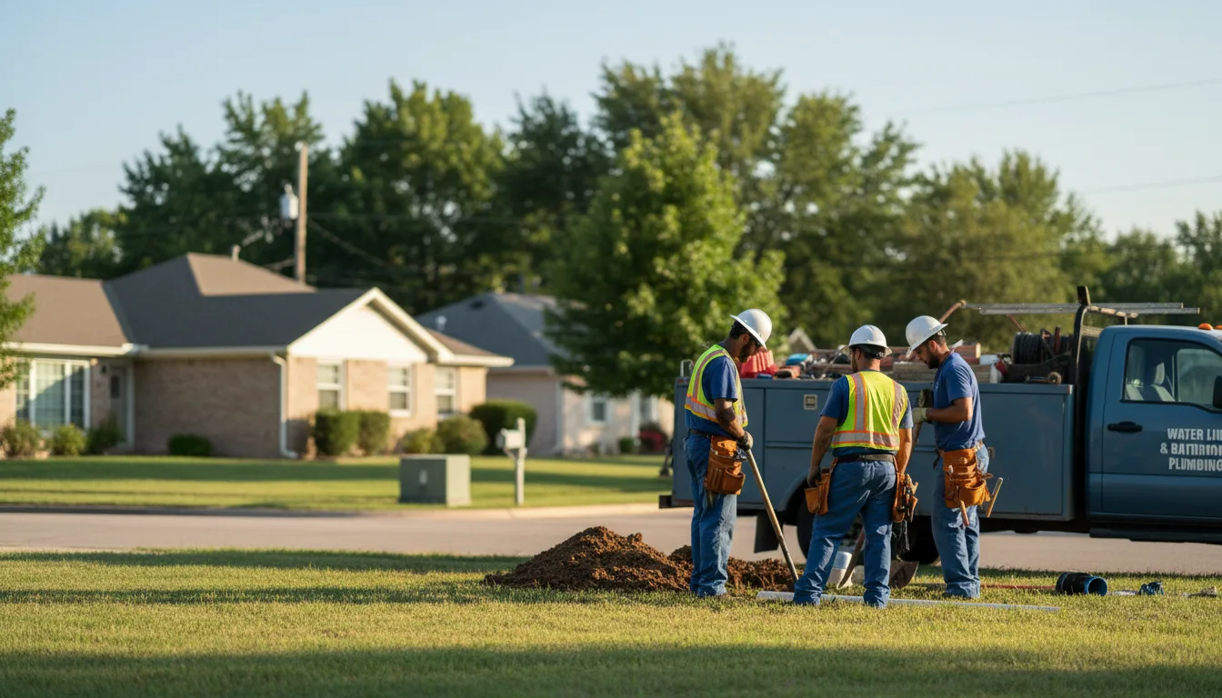 Residential water line and bathroom plumbing service in Silver Lake, WI